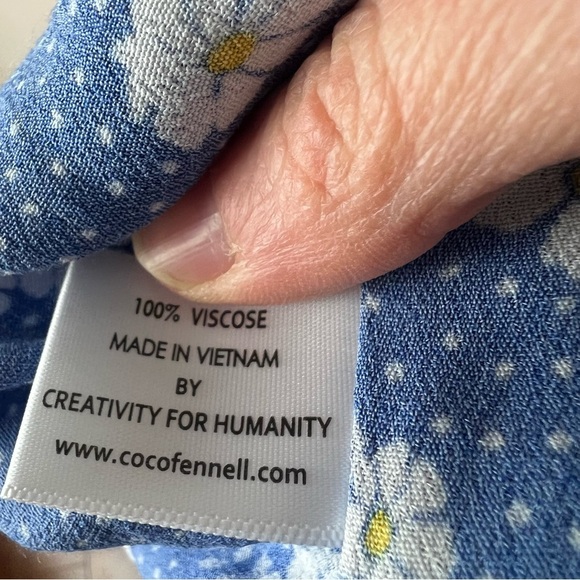 Coco Fennell Blue Daisy Dolly Dress - Size UK 6 US 2 - Picture 7 of 8